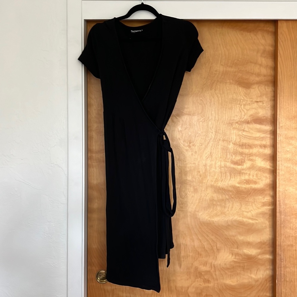 Gap Maternity Black Wrap Dress Sz S